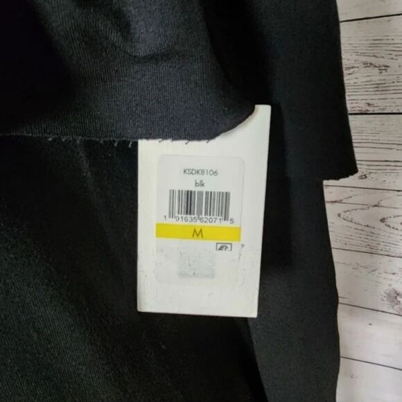 Kensie Ruffled Black Long Sleeve Viscose Dress Medium NWT - Picture 4 of 4